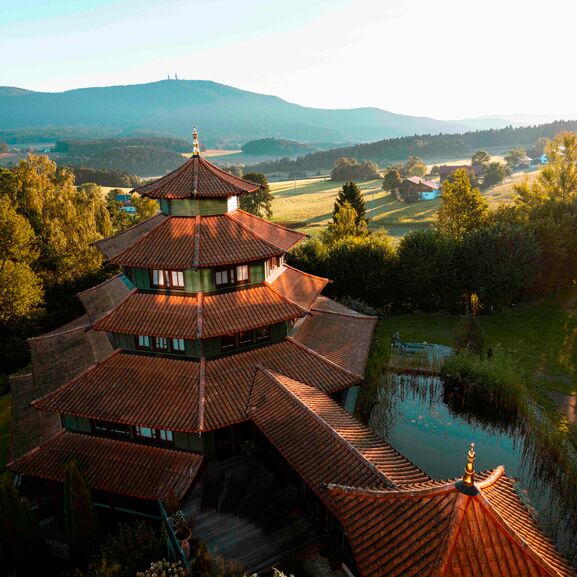 Wellnesspagode im Wellnesshotel Birkenhof im Bayerischer Wald